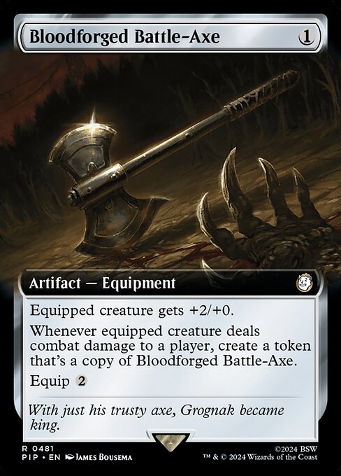 Bloodforged Battle-Axe [Extended Artwork]