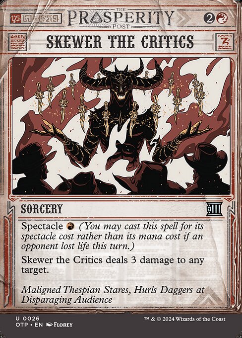 Skewer the Critics [Borderless Showcase Foil]