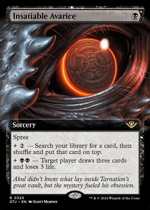 Insatiable Avarice [Extended Artwork Foil]