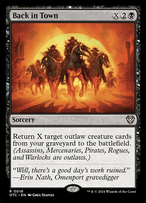 Back in Town [Foil]