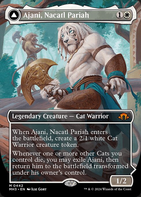 Ajani, Nacatl Pariah // Ajani, Nacatl Avenger [Borderless Foil]