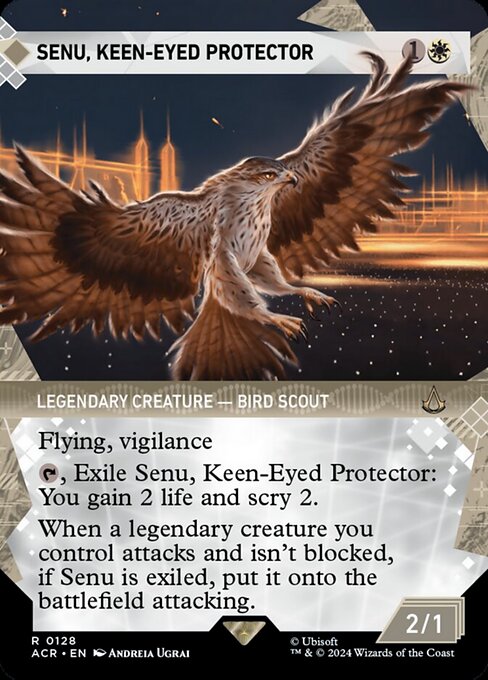 Senu, Keen-Eyed Protector [Borderless Showcase Foil]