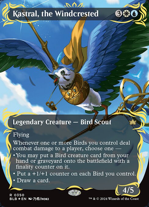 Kastral, the Windcrested [Borderless Raised Foil]