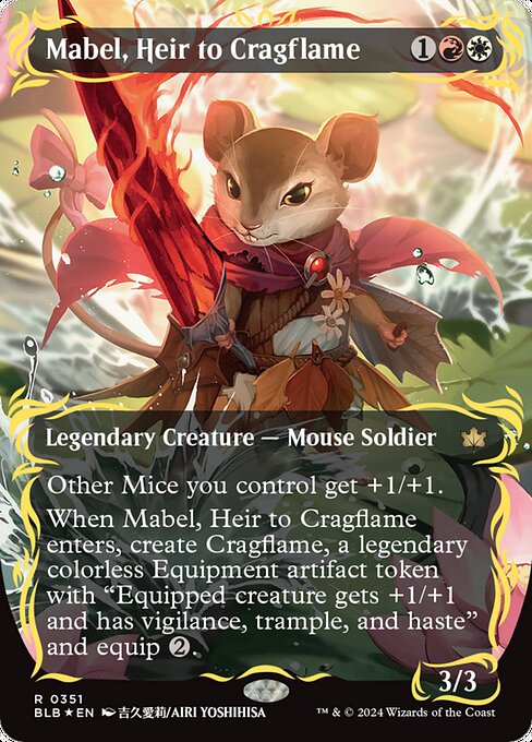 Mabel, Heir to Cragflame [Borderless Raised Foil]