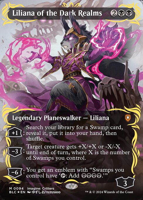 Liliana of the Dark Realms [Borderless Raised Foil]