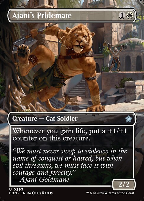 Ajani's Pridemate [Borderless Foil]