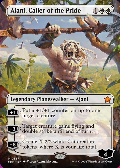 Ajani, Caller of the Pride [Borderless Foil]
