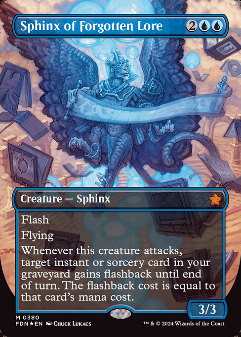Sphinx of Forgotten Lore [Borderless Mana Foil]