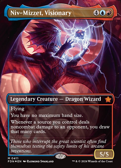 Niv-Mizzet, Visionary [Borderless Mana Foil]