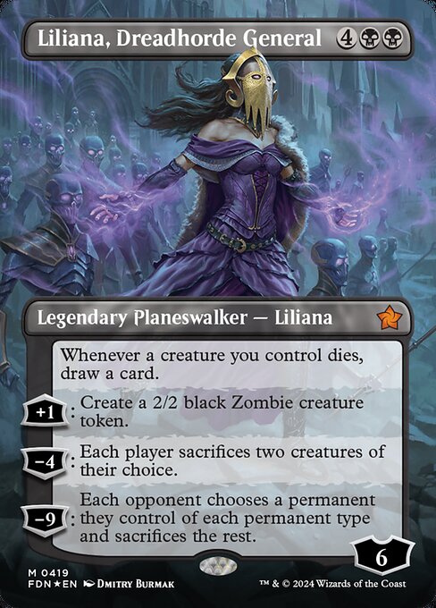 Liliana, Dreadhorde General [Borderless Mana Foil]