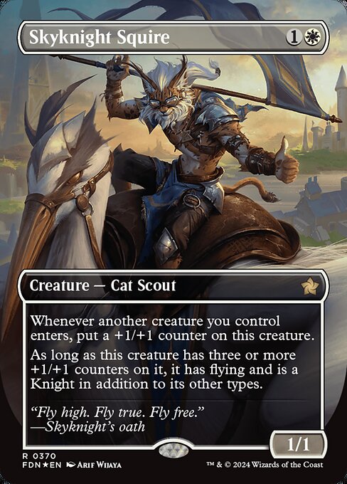 Skyknight Squire [Borderless Mana Foil]