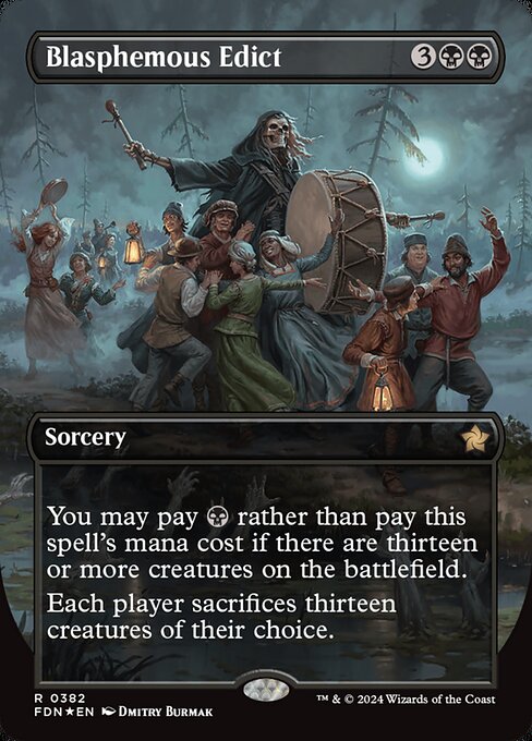 Blasphemous Edict [Borderless Mana Foil]