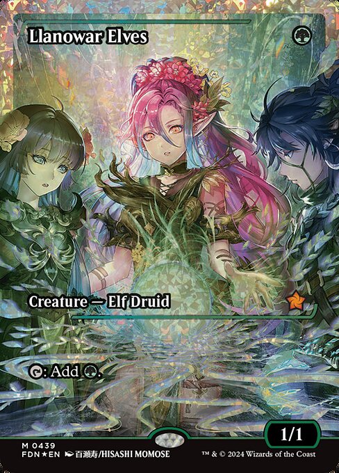 Llanowar Elves [Borderless Fracture Foil]