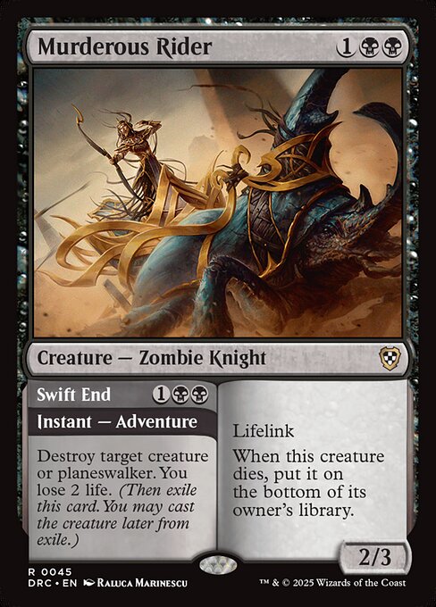 Murderous Rider // Swift End [Foil]
