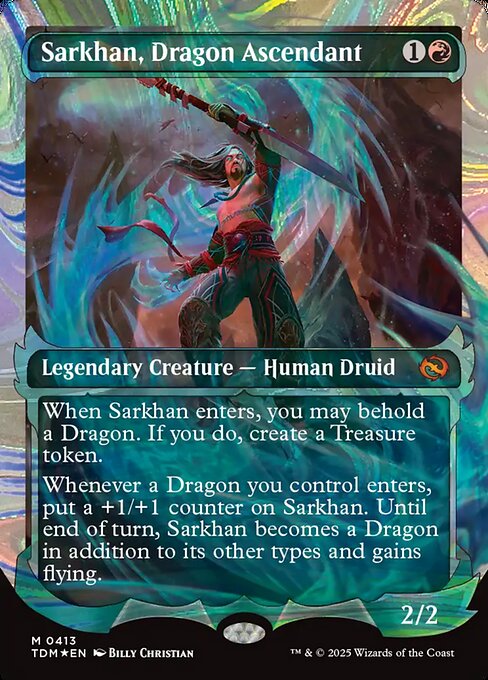 Sarkhan, Dragon Ascendant [Japanese Ghostfire Halo Foil]