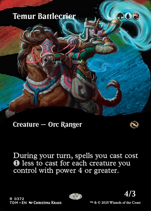 Temur Battlecrier [Borderless Foil]