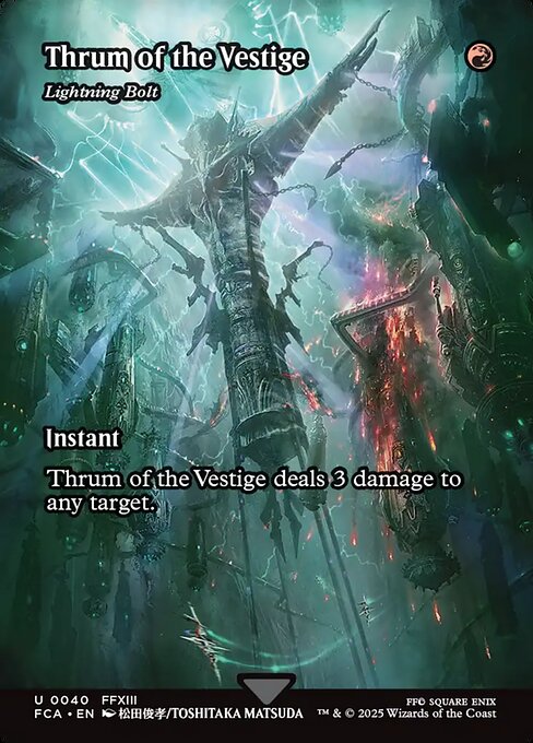 Thrum of the Vestige (Lightning Bolt) [Borderless]