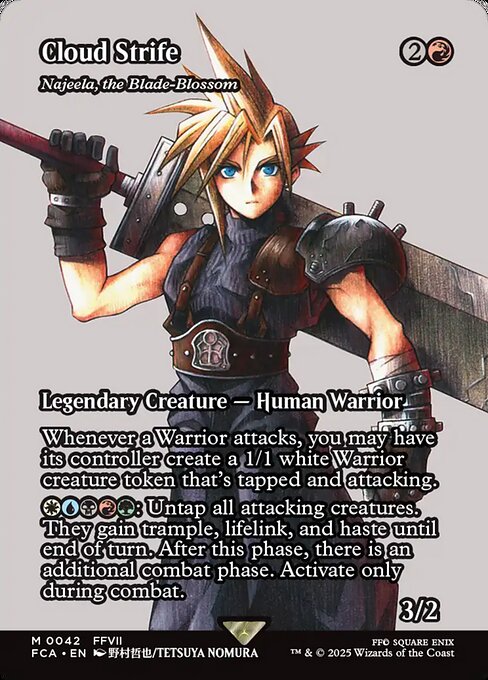 Cloud Strife (Najeela, the Blade-Blossom) [Borderless Foil]