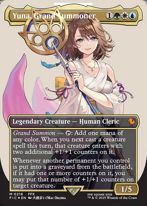 Yuna, Grand Summoner [Borderless Surge Foil]
