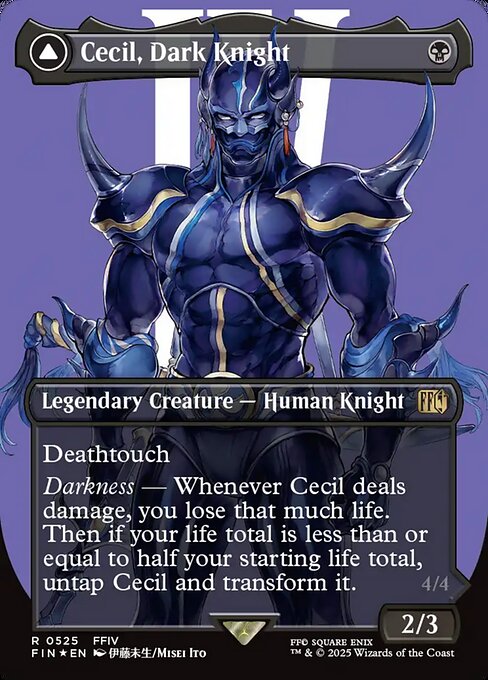 Cecil, Dark Knight // Cecil, Redeemed Paladin [Surge Foil Character Card]