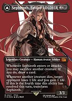 Sephiroth, Fabled SOLDIER // Sephiroth, One-Winged Angel [Surge Foil Character Card]
