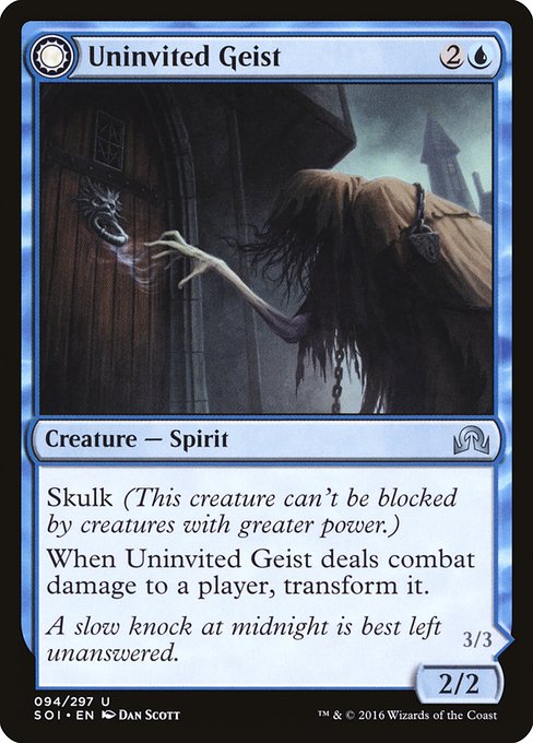 Uninvited Geist // Unimpeded Trespasser [Foil]