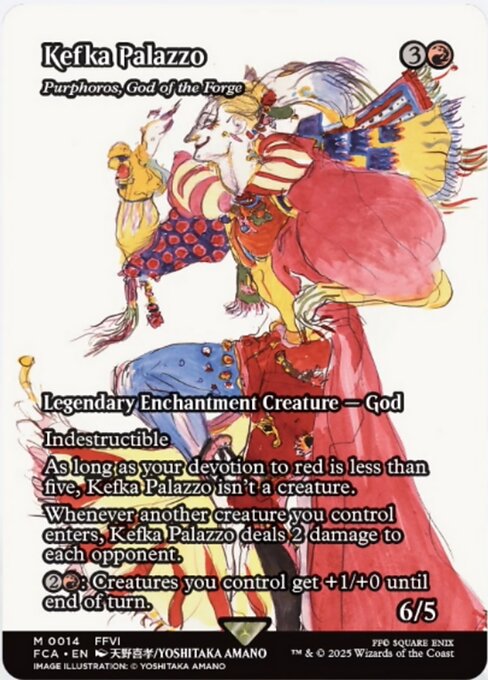Kefka Palazzo (Purphoros, God of the Forge) [Borderless Foil]