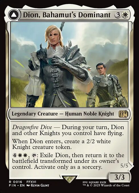 Dion, Bahamut's Dominant // Bahamut, Warden of Light [Foil]