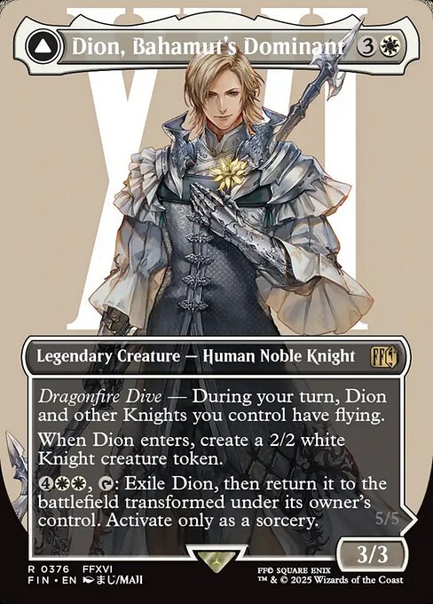 Dion, Bahamut's Dominant // Bahamut, Warden of Light [Character Card Foil]