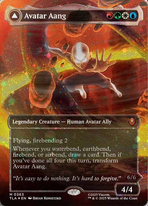 Avatar Aang // Aang, Master of Elements [Borderless Raised Foil]