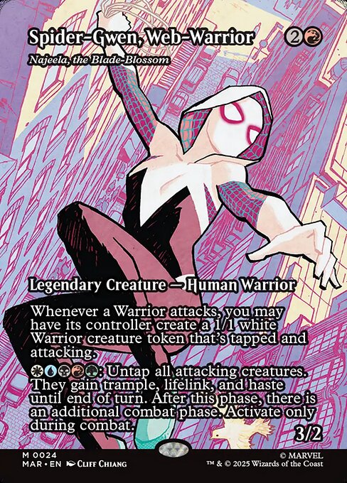 Spider-Gwen, Web-Warrior (Najeela, the Blade-Blossom) [Borderless Source Material]