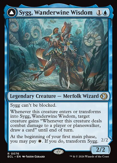 Sygg, Wanderwine Wisdom // Sygg, Wanderbrine Shield [Foil]