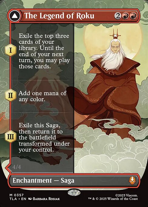 The Legend of Roku // Avatar Roku [Borderless Double-Faced Saga Foil]