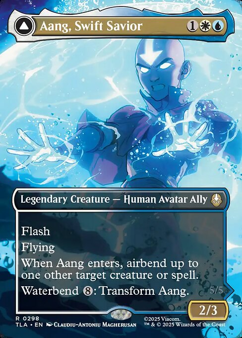 Aang, Swift Savior // Aang and La, Ocean's Fury [Borderless Scene: Book 1]