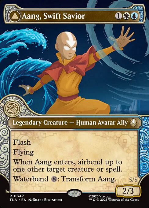 Aang, Swift Savior // Aang and La, Ocean's Fury [Elemental Frame Foil]