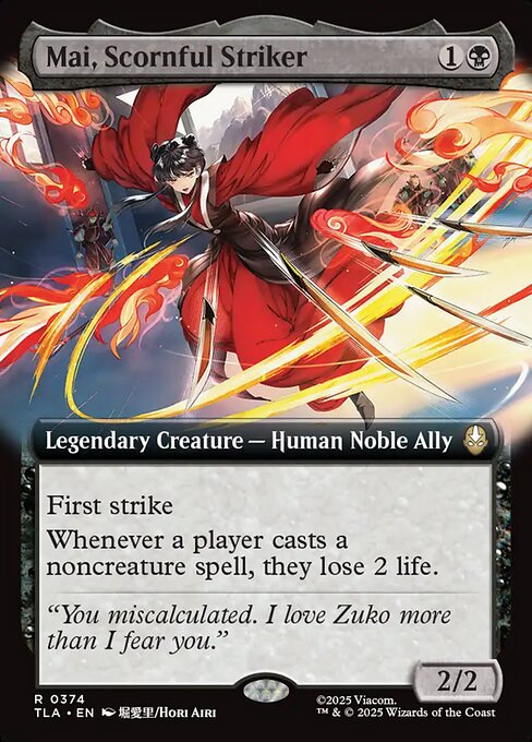 Mai, Scornful Striker [Extended Artwork Foil]