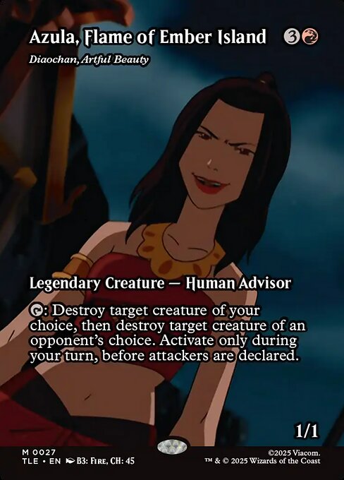 Azula, Flame of Ember Island (Diaochan, Artful Beauty) [Borderless Source Material Foil]