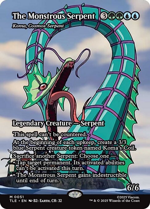 The Monstrous Serpent (Koma, Cosmos Serpent) [Borderless Source Material Foil]