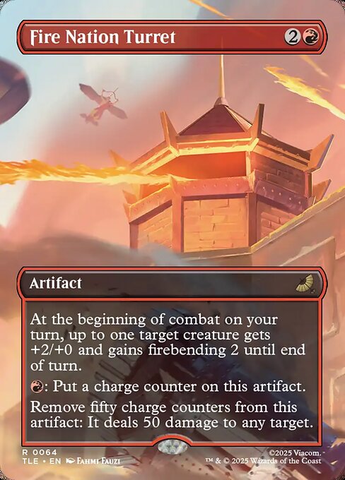 Fire Nation Turret [Borderless Scene: The Black Sun Invasion Foil]