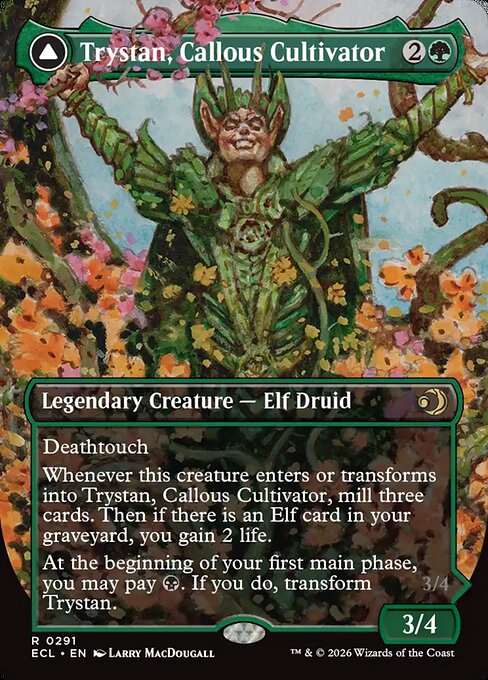 Trystan, Callous Cultivator // Trystan, Penitent Culler [Borderless Foil]