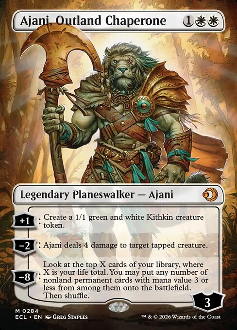 Ajani, Outland Chaperone [Borderless Foil]