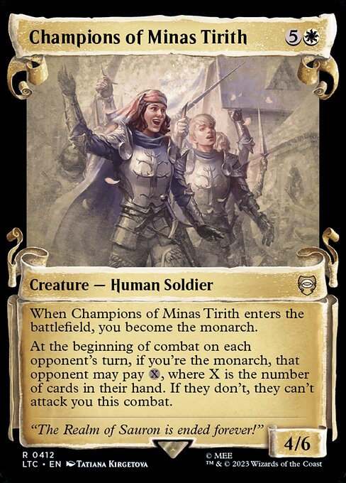 Champions of Minas Tirith [Scroll Showcase Silver Foil]