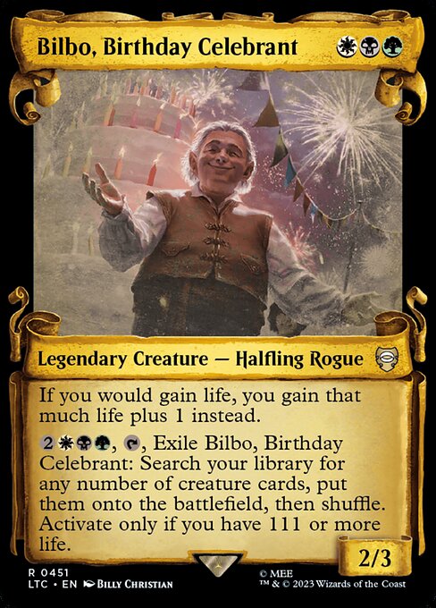 Bilbo, Birthday Celebrant [Scroll Showcase]