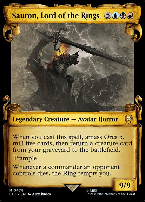 Sauron, Lord of the Rings [Scroll Showcase Silver Foil]