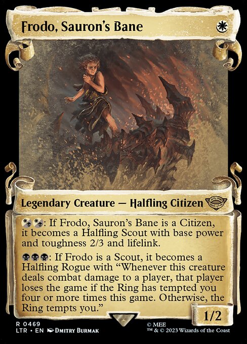 Frodo, Sauron's Bane [Scroll Showcase Silver Foil]