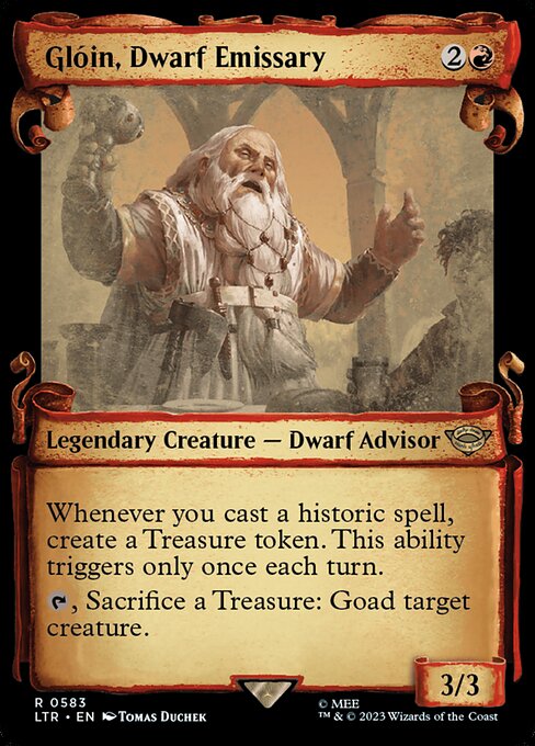 Glóin, Dwarf Emissary [Scroll Showcase Silver Foil]