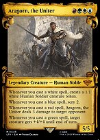 Aragorn, the Uniter [Scroll Showcase Silver Foil]