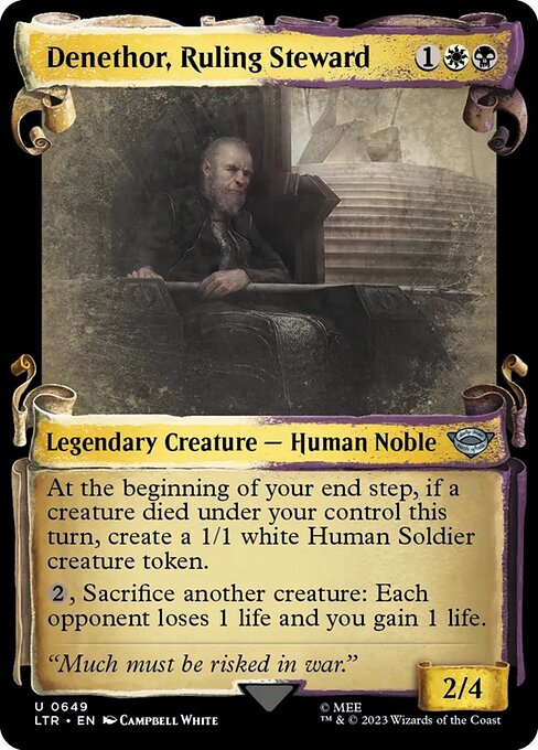 Denethor, Ruling Steward [Scroll Showcase Silver Foil]