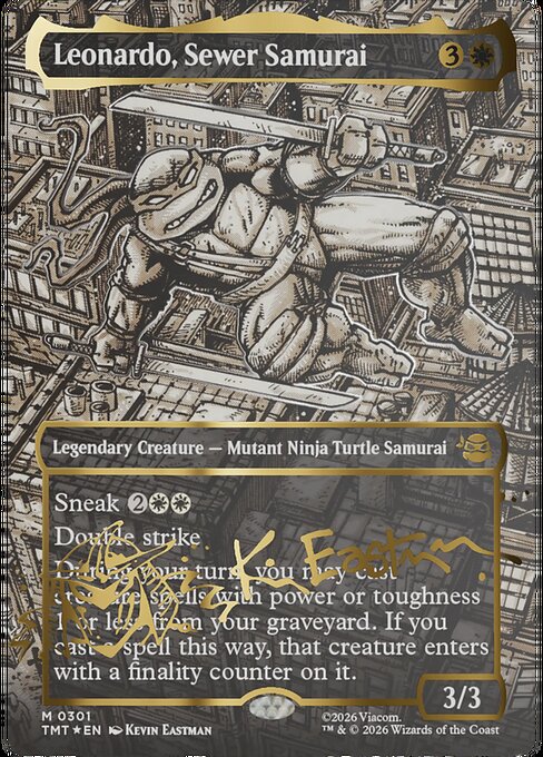 Leonardo, Sewer Samurai [Borderless Headliner Foil]