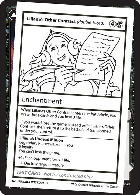 Liliana's Other Contract // Liliana's Undead Minion [Playtest]